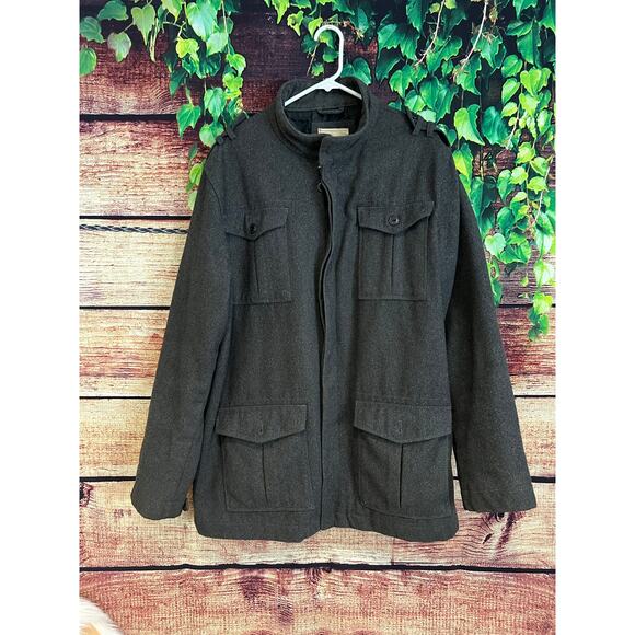 Old Navy Carhartt Style Chore Barn Jacket Full Zip Grey Outdoors Men's XXL 2XL - Picture 1 of 7